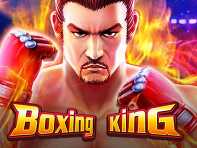 Boxing King slot artwork by JILI, showing the flaming boxer logo